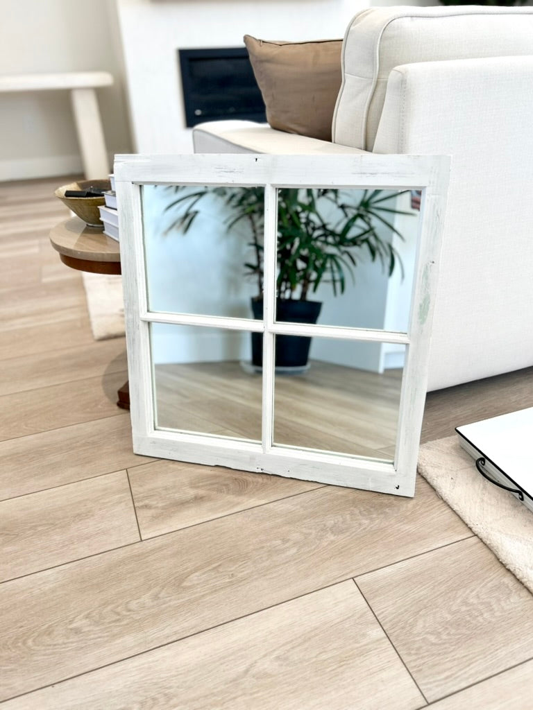 Rustic 4 Pane Mirror