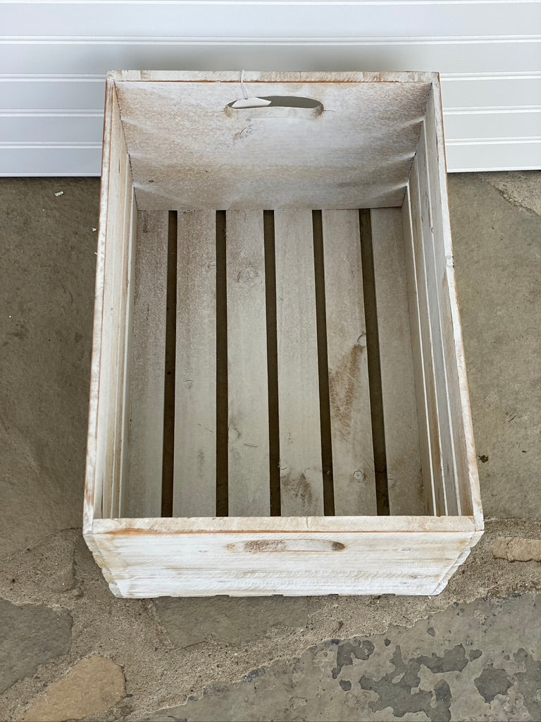 White Wooden Crate