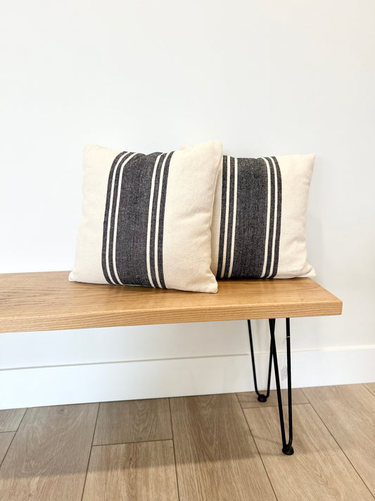 Grain Sack Striped Pillow