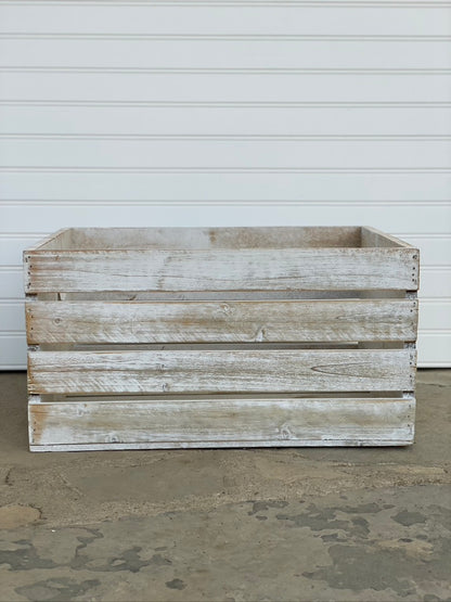 White Wooden Crate