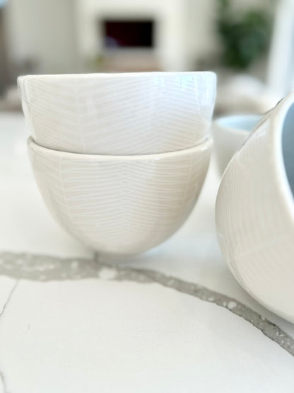 Patterned Cream Bowls