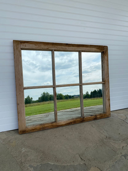 Reclaimed 6 Pane Window Mirror